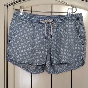 Timrout Los Angeles Blue White Printed Shorts Size 28 paper bag style